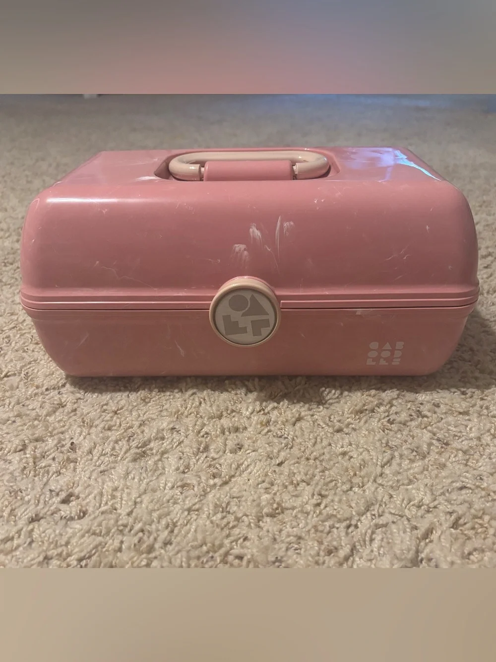Pink Marble Caboodle Cosmetic Case